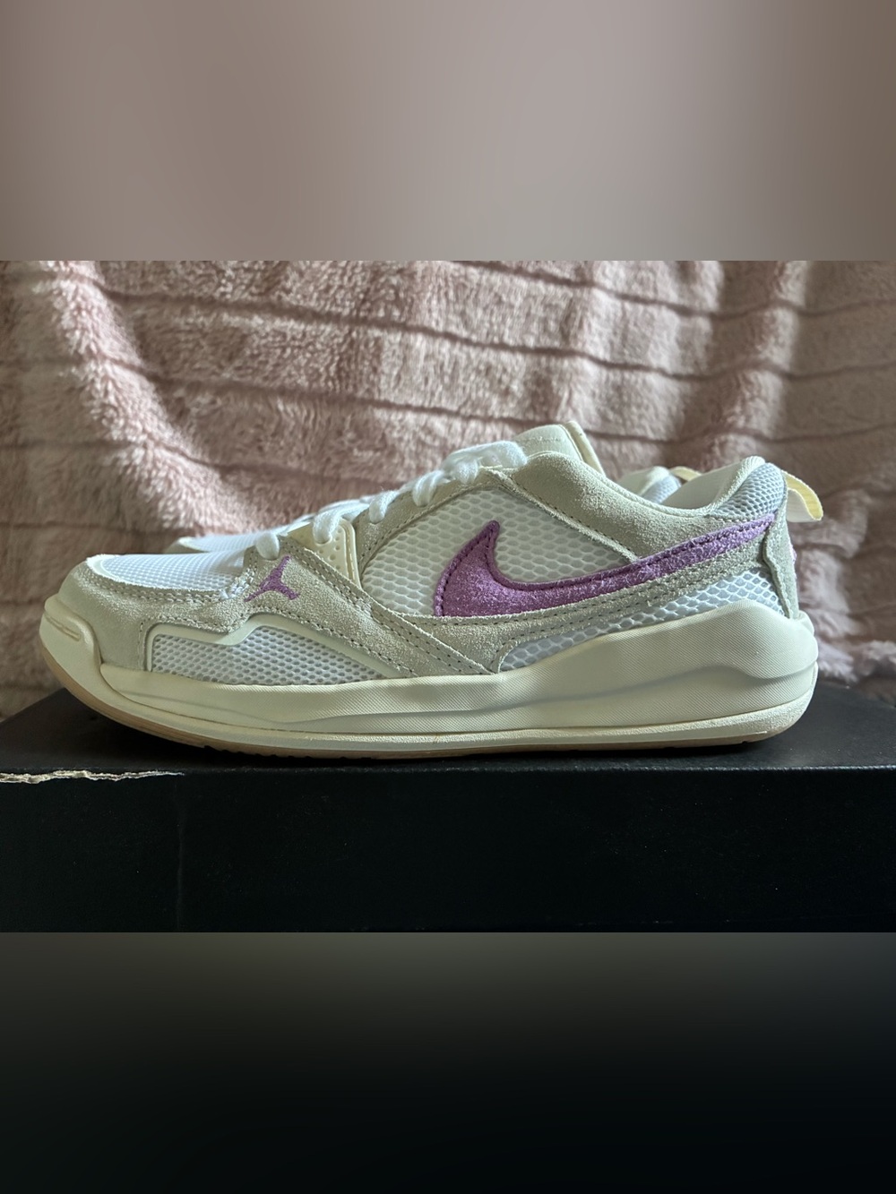 Jordan Cmft Era White and Lavender Low-Top Sneaker brand new